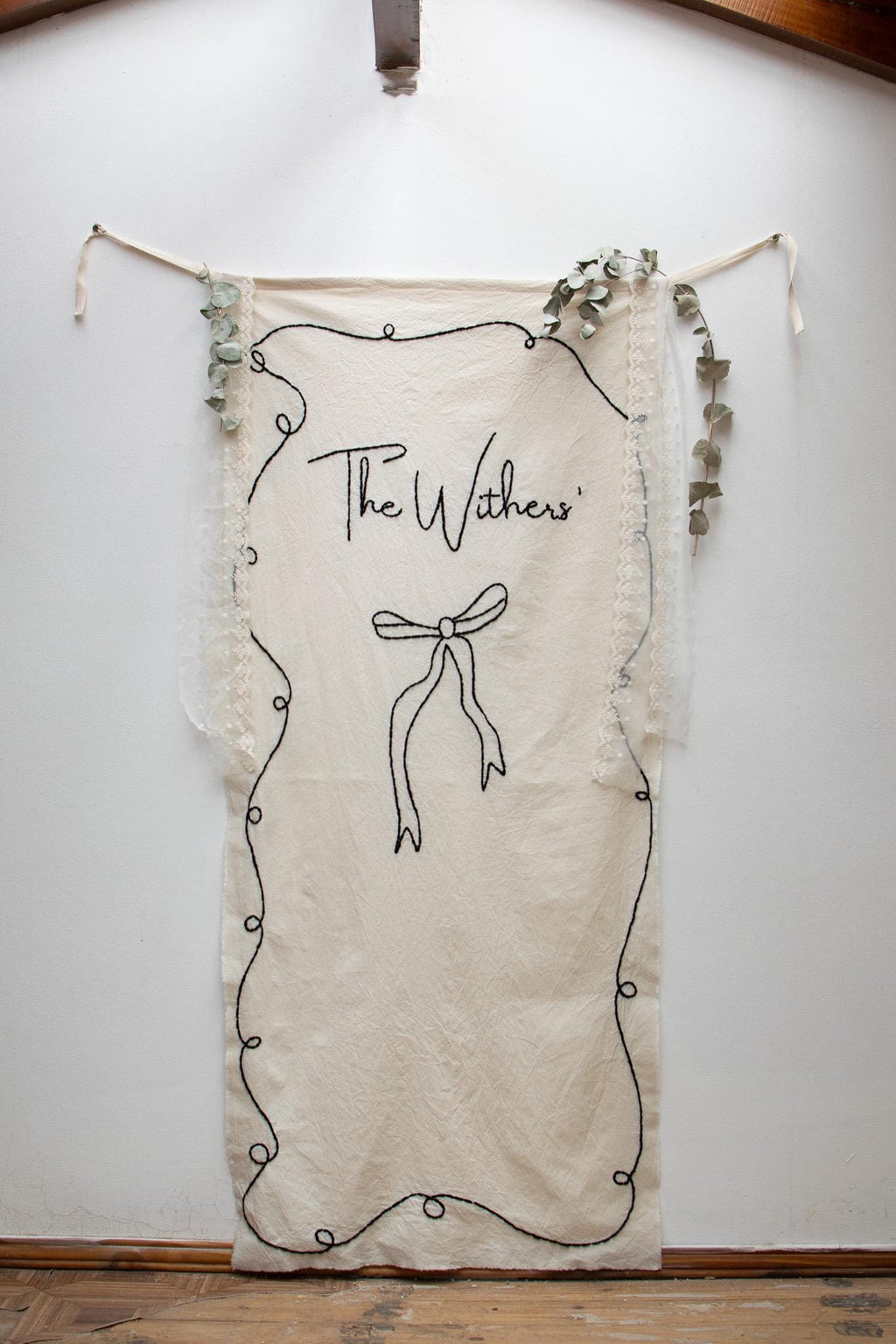 Custom Embroidered Wedding Banner